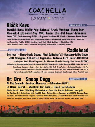 Illustration for article titled Here is this year's Coachella lineup